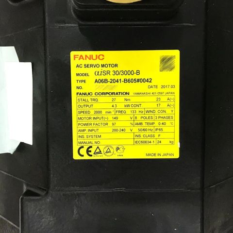 A06B-2041-B605#0042 SV Motor AISR 30/3000